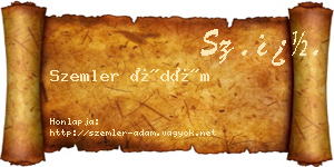 Szemler Ádám névjegykártya
