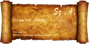 Szemler Ádám névjegykártya